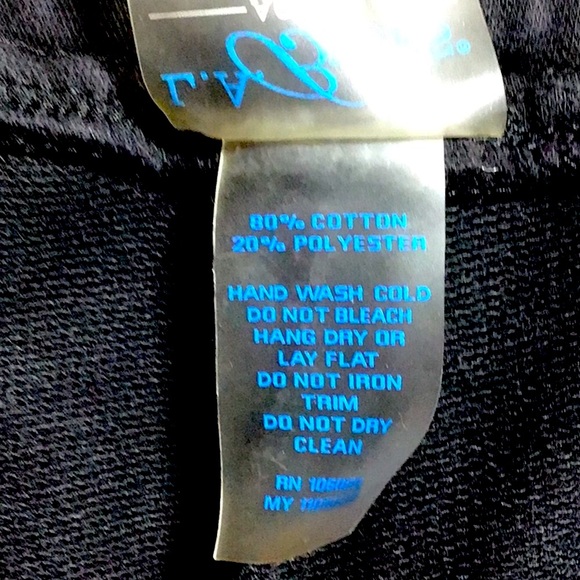 VTG 90s L.A.BLUES ‘Active’ Black Silver Sequin Side Seams with Pockets - Picture 4 of 9